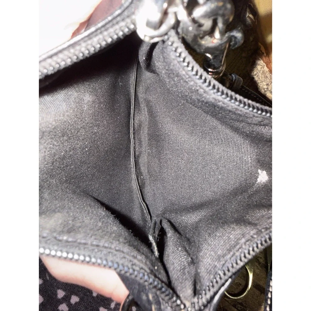 COACH Leatherware Black Soft Smooth Leather Mini‎ Purse Zip Wristlet Bag Vintage